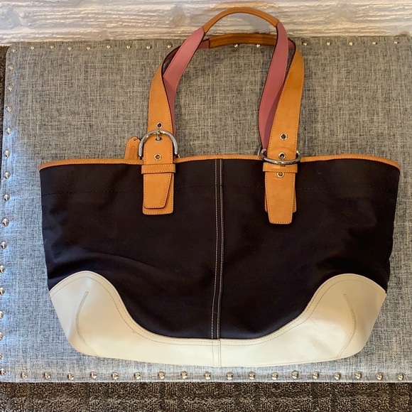 🌟Coach Soho Twill Large Tote - Picture 2 of 10